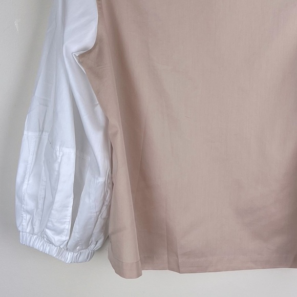 Harshman | Quiet Luxury Corp Core Perry Fold-over Neck Tunic Beige | S - Picture 11 of 16